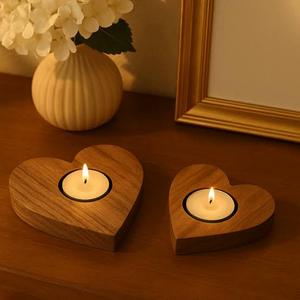 New handmade wooden crafted <b>candle</b> holder tealight stand top seller <b>set</b> of 3 new - handmade indian here - Product Image 3