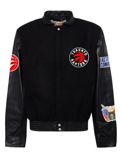 Chaqueta de Lana y Cuero de los Toronto Raptors Negra - Product Image 1