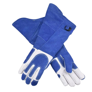 Gants de manipulation des animaux anti-morsure, anti-griffures, anti-coupures, résistants aux produits chimiques, sans latex, bleus, taille unique - Product Image 1