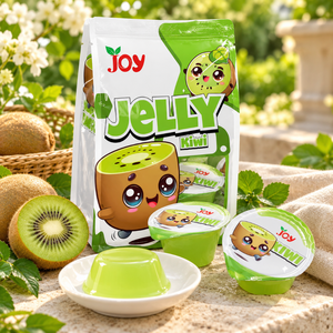 Vinut Trust Joy Kiwi Chewy Jelly 425g Sachet avec 17g Mini Pots Bonbons Gélifiés Saveur Fruit Sucré Exportateur Fournisseur - Product Image 1