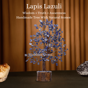 Árbol de la Vida de Lapislázuli al por Mayor con Alambre Plateado, Piedras Curativas de Gemas, Decoración para el Hogar - Product Image 4