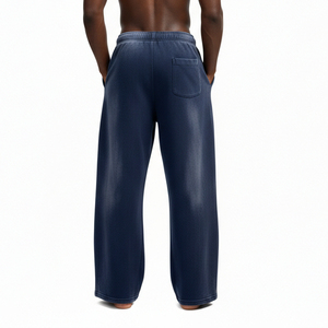 New Arrival Customized Color And Sized Printed Logo Jogger Best Selling Sun Faded Logo Wear Men's Pants Washed Trouser - Product Image 4