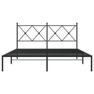 โครงเตียงเหล็กเคลือบสีดำทรงสี่เหลี่ยมผืนผ้า - Product Image 4