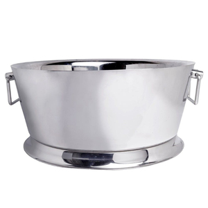 Cubo de hielo para champán de acero inoxidable con asa de anillo, acabado en plata antigua, enfriador de bar y vino, utensilio para fiestas, enfriador de cerveza - Product Image 4