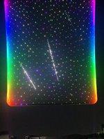 Auto Sternenhimmel-Set RGB Glasfaser-Beleuchtung App-Steuerung Benutzerdefiniertes Nebel-Muster für die Innenraumbeleuchtung der Meisten Fahrzeuge