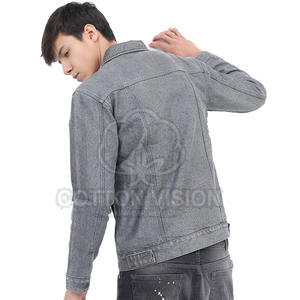 แจ็คเก็ตยีนส์น้ำหนักเบาขายดีสำหรับผู้ชาย มีหลายสี แจ็คเก็ตยีนส์สั่งทำพิเศษสำหรับผู้ชาย - Product Image 4