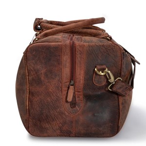 Sac de voyage en cuir véritable de luxe, personnalisé avec logo, imperméable, unisexe, vente en gros, pour le sport, la gym, les voyages, portable, durable - Product Image 2