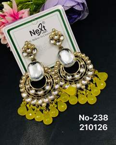 Latest Designer Indian Wholesale Jewelry Chandelier <b>Earrings</b> New Collections Women's Stylish Trendy Alloy Party <b>Earrings</b> 2026 - Product Image 4