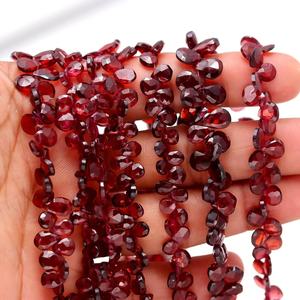 Cuentas de Granate de Mozambique Natural, Facetadas, en Forma de Pera, Cuentas Sueltas de Piedras Preciosas de Granate para la Fabricación de Joyas, Hechas a Mano, al por Mayor, en Hebras - Product Image 2
