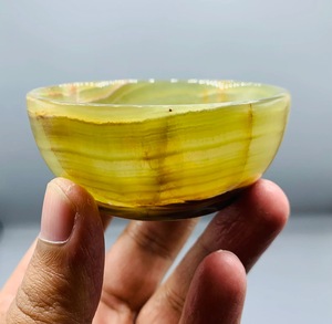 Bol de service rond en marbre onyx vert foncé, résistant au feu, moderne, pour cuisine, salle à manger, villa, salon, revêtement mural - Product Image 3