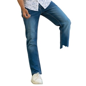 Pantalones vaqueros rectos para hombre a la última moda clásico lavado venta al por mayor OEM superventas precio barato diseño personalizado de alta calidad - Product Image 4