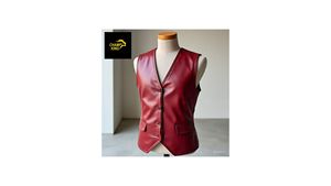 Chaleco de Cuero Grabado en Relieve para Hombre, Marca Champ King, Negro, Casual, Transpirable, Ecológico, con Cierre de Cremallera, para Invierno - Product Image 5