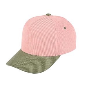 Casquette Trucker Unisexe Personnalisée en Toile et Velours Côtelé Bicolore avec Fermeture Snapback – Vente en Gros OEM - Product Image 1