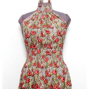 Elegant Digital Printed Maxi Cotton Floral Plus-size Women O-Neck Loose Fit Sleeveless Eco-Friendly Breathable Party <b>Dress</b> - Product Image 2