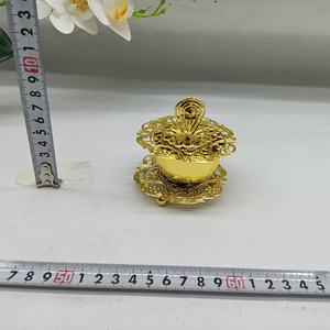 Mini Quemador de Incienso Bakhoor, Decoración Árabe de Oriente Medio, Quemador de Incienso de Metal - Product Image 2