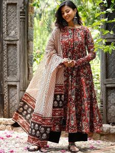 <b>Women</b> Rayon Digital Print Quick Dry <b>Kurta</b> Set Dupatta Knee-Length Regular Fit Traditional Ethnic Wear India Pakistan Style All - Product Image 5