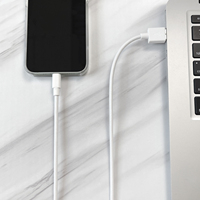 Cable USB Premium de 9 pies/2.75 m para iPhone con Blindaje Trenzado para iPhone, iPad, Ordenador IOS - Certificado MFi, en Stock