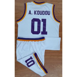 Conjunto de Uniforme de Baloncesto Personalizado de Talla Grande |   Conjunto de Pantalones Cortos y Camiseta del Equipo Amarillo con Diseño de Letras |   Ropa Deportiva para Sublimación |   Al por Mayor - Product Image 6