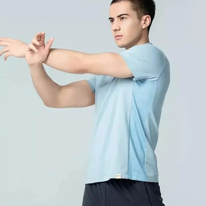เสื้อโปโลผู้ชายทรงเข้ารูป สีเขียวล้วน แขนสั้น ผ้าถักลำลอง ความยาวปกติ - Product Image 4