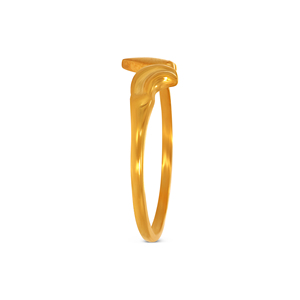 Bague en or Lune et Cœur, Bague en filigrane Amour Éternel, Bande en or exquise avec motifs de cœurs sans fin, Filigrane délicat - Product Image 4