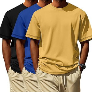 T-shirt vierge uni 100 % coton, grande taille, personnalisable, séchage rapide, respirant, haute qualité, en gros, en stock, pas cher - Product Image 1