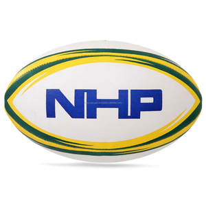 Custom Branded Durable Eco-Friendly Rugby <b>Balls</b> with Rubber Bladder-Direct From Manufacturer in Punjab Door-to-Door Shipping - Product Image 1