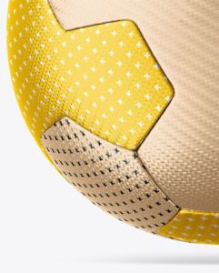 ลูกฟุตบอลฝึกซ้อม PU เนื้อสัมผัสพิเศษ สีเหลืองเบจ ขนาด 5 ทนทาน เย็บด้วยเครื่องจักร ผลิตอย่างมืออาชีพในประเทศปากีสถาน - Product Image 3