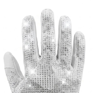 Custom Sticky Grip American Football <b>Gloves</b> Rhinestone Design Breathable Performance <b>Gloves</b> with Adjustable Strap for Player - Product Image 5