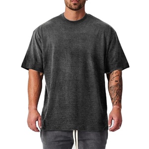 T-shirt simple uni 100% coton pour hommes, coupe ample, décontracté, à manches courtes, pour hommes, à vendre, T-shirts à bas prix - Product Image 3