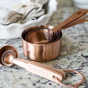 Luxury Copper Measuring Cups Set with Wooden Handle for Baking Kitchen <b>Tools</b> Bulk Wholesale Custom Logo Export Quality Supplier - Product Image 5