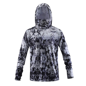 New Arrival Wholesale Custom Men Fishing <b>Hoodie</b> Fish Style Printed Performance Shirt with Hood <b>UV</b> <b>Protection</b> Quick Dry - Product Image 1