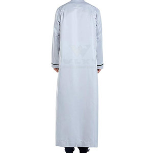 Thobe musulman pour hommes à manches longues, vêtements islamiques, kaftan saoudien pour hommes, vente en ligne - Product Image 4