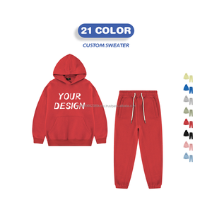 Ensemble de vêtements de sport en molleton de haute qualité personnalisé 2026 pour hommes et femmes, avec sweats à capuche et pulls unisexes vierges - Product Image 3