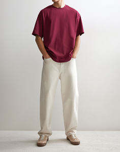 เสื้อยืดโอเวอร์ไซส์ทรงวินเทจผ้าฝ้าย 100% คุณภาพสูง ยูนิเซ็กซ์ ล้างสีแบบ Stone Washed และ Acid Wash  รับสั่งทำ - Product Image 2