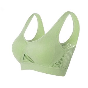 Women's Lavender Racerback Sports Bra Scoop Neck Medium Support Yoga <b>Top</b> Seamless Solid Color <b>Mesh</b> Design By Run Apparel - Product Image 6