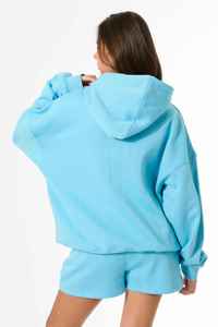 Nouvelles tendances : Sweats à capuche et pulls molletonnés personnalisés pour femmes avec logo, épaules tombantes, poche frontale, manches et ourlets côtelés – Vente en gros - Product Image 2