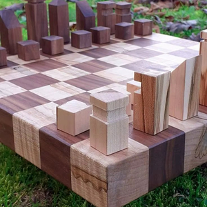 MANIÈRE PRATIQUE LUXE Vente en gros Jeu d'échecs en bois personnalisé Jeu d'échecs grande taille Planche pliante Pièces d'échecs Planche - Product Image 1