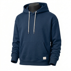 เสื้อฮู้ดดี้ปักลายผู้ชายสไตล์ลำลอง ผ้าเจอร์ซีย์นุ่ม 100% คอตตอน ระบายอากาศได้ดี เป็นมิตรกับสิ่งแวดล้อม ทรงโอเวอร์ไซส์ สวมใส่สบาย เหมาะสำหรับใส่ในบ้าน/นอกบ้าน - Product Image 3
