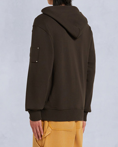 Sudadera con Capucha y Cremallera para Hombre, Color Marrón, Transpirable, Corte Regular, Color Sólido, Algodón, Ropa Casual, Marca Privada, Personalizable OEM/ODM - Product Image 4