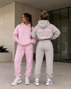 Precio al por mayor Sudadera con capucha personalizada de invierno para mujer, 100% fibra de bambú, forro polar grueso, de secado rápido, con bolsillos, talla grande, color rosa - Product Image 1