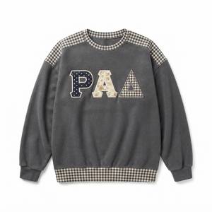 Sudadera Oversize de Cuello Redondo para Mujer con Letras Griegas Bordadas, Estilo Casual, Tejido de Algodón, Corte Regular, Estilo Otoñal - Product Image 5