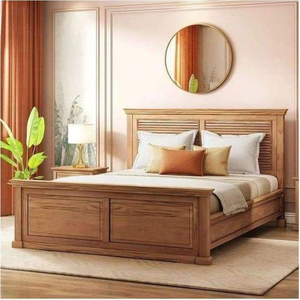 Muebles de cama de madera de teca suave más vendidos, diseño moderno, tamaño personalizado, duraderos y de alta calidad. - Product Image 6
