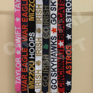 สายกระเป๋าปักลายลูกปัดแบบกำหนดเอง CRYSTAL CRAFT ชื่อทีม สีสันสดใส สไตล์วินเทจ เป็นมิตรกับสิ่งแวดล้อม เข็มขัดผ้าแฟชั่น อุปกรณ์เสริม - Product Image 3