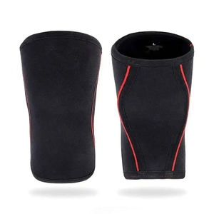 Genouillère de compression unisexe en néoprène de qualité supérieure, respirante, séchage rapide, vert-noir, avec fermeture auto-agrippante - Product Image 4