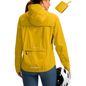 <b>Cycling</b> Rain Jackets Waterproof Windbreaker Lightweight Running Windproof Reflective Jacket Packable Hooded - Product Image 1