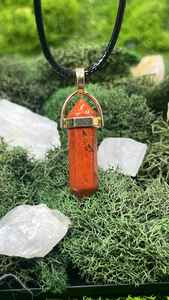 Colgante de lápiz de jaspe rojo, piedra preciosa de ágata Mirani, decoración del hogar con temática de hadas y regalo ideal - Product Image 2