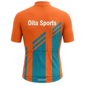 Men's Orange Zipper Sublimation Print <b>Cycling</b> Jersey Short Sleeve Bike Racing Shirt Outdoor <b>Cycling</b> Apparel Athletic Wear - Product Image 2