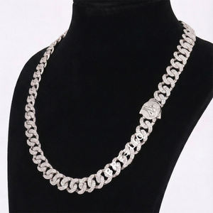 Exclusive Designer Men's <b>925</b> <b>Sterling</b> <b>Silver</b> Hip Hop Cuban <b>Chain</b> Gold Lab Grown Cut VVS Clarity Diamonds High Quality Jewelry - Product Image 6