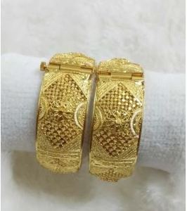 Bracelets Kada de mariage certifiés pour femmes, en laiton plaqué or 18 carats, durables, de créateur, style Kundan indien moderne - Product Image 2