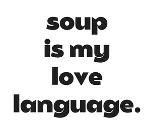 Sac fourre-tout en toile de coton brodé à la main au poinçon, avec slogan « La soupe est ma langue d'amour », sac à bandoulière pour courses et usage quotidien - Product Image 3